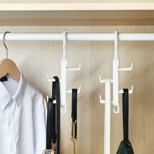 日式4挂钩帽子包包挂钩 衣柜省空间围巾皮带领带收纳挂架跨境批发