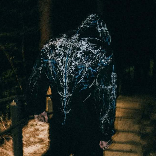 Breathedivinity Autumn and Winter Loose Large Size Printed Sports Trendy Brand High-End American High Street Men's Sweatshirt