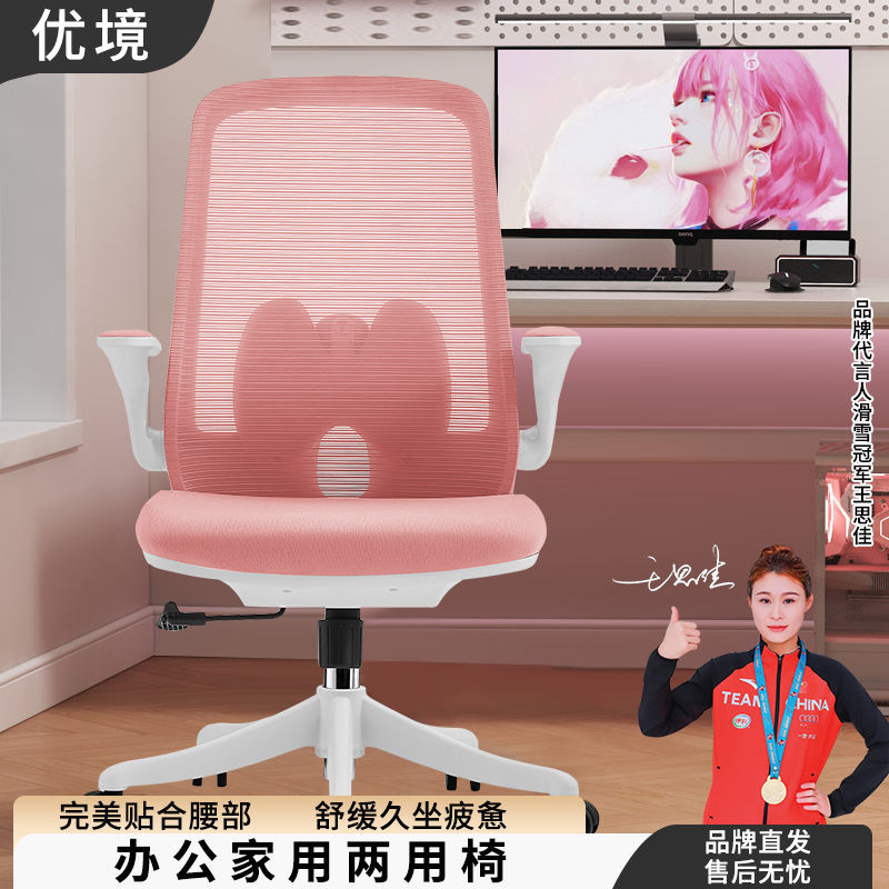 Computer Chair, Home Comfortable Sedentary Ergonomic Chair, Waist-Protecting Gaming Chair, Reclining Office Chair with Rollers