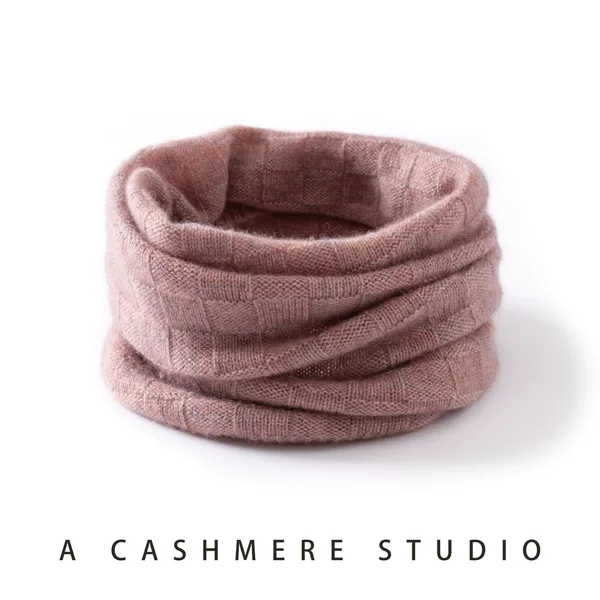 2026 New Autumn Knitted Warm Neck Protector Cashmere Scarf Unisex Neck Warmer Solid Color Plaid Versatile