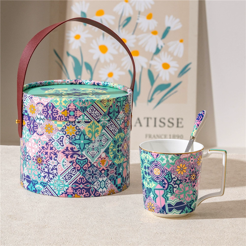 Coffee ceramic tea cup, gift box, set, style, for beloved