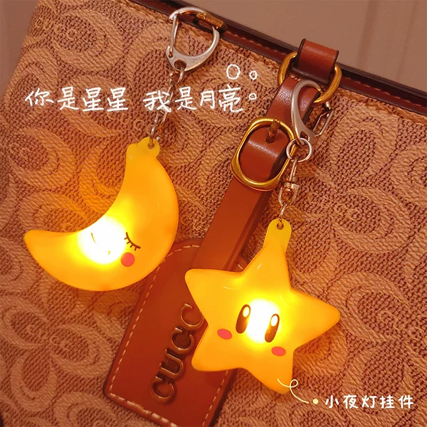 Nintendo Mario World Series Star Glowing Keychain Cute Car Key Pendant Bag Charm Gift