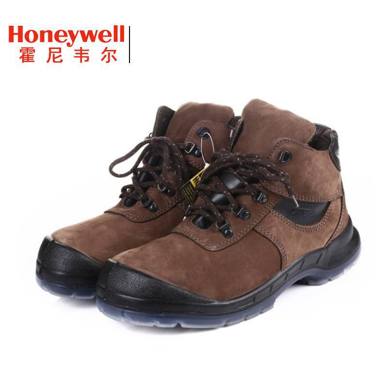 巴固棕色高帮防水防砸防刺穿钢包头轻便舒适安全鞋耐磨防脏