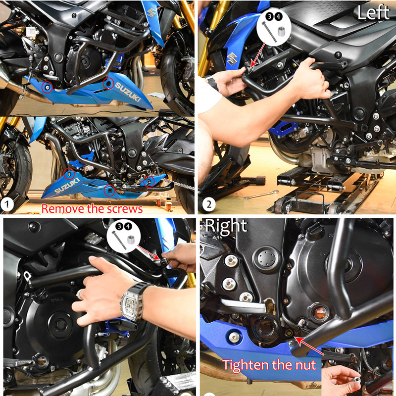 鈴木GSXS750 GSX-S 750に適しています。エンジンバンパーを改造します。|undefined