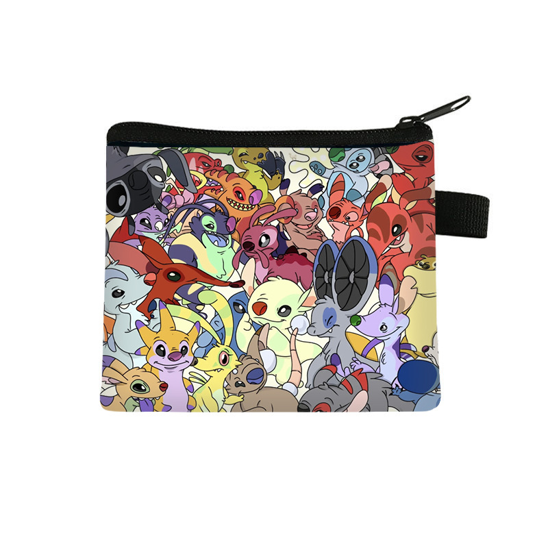 Monedero Infantil de Stitch, Popular en 2025, para Monedas, Llaves, Audífonos, Cartera de Poliéster con Dibujos Animados, Venta al Por Mayor