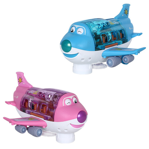Factory direct sales Electric Universal Q Cute Cartoon Airliner Light Music Rotating Aircraft Same Style Wholesale