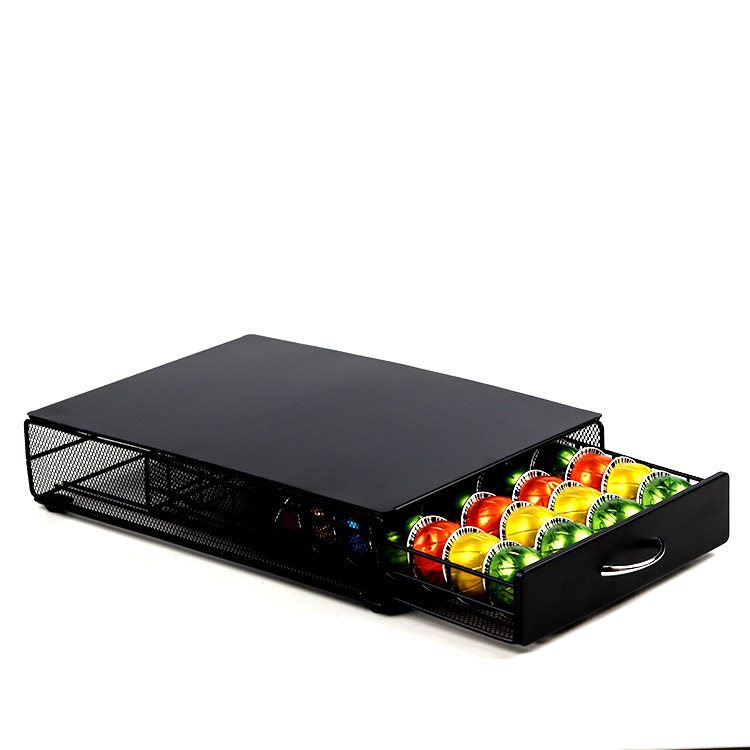 40 Capsules Storage Box Suitable for Nespresso Vertuo Line Coffee Capsule Drawer with Metal Capsule Holder 40 Capsules Storage Box Suitable for Nespresso Vertuo Line Coffee Capsule Drawer with Metal Capsule Holder