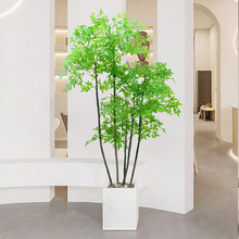 仿真植物南天竹室内客厅大型轻奢落地盆栽摆件仿生绿植装饰花假树