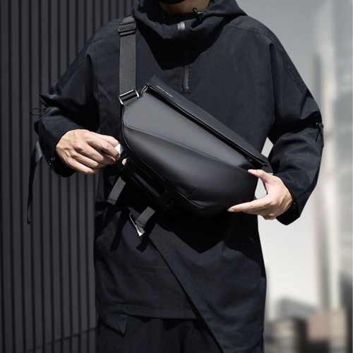 Men's Crossbody Commuter Bag, Chest Bag for Men, Cycling Bag, Motorbike Backpack, Sports Bag for Boys, Unisex Single Shoulder Bag, Fashion