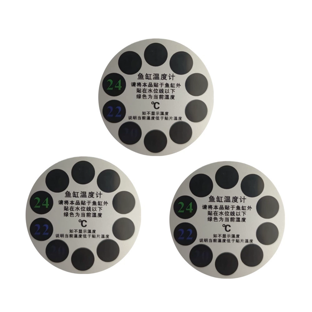 Aquarium, waterproof adhesive thermometer
