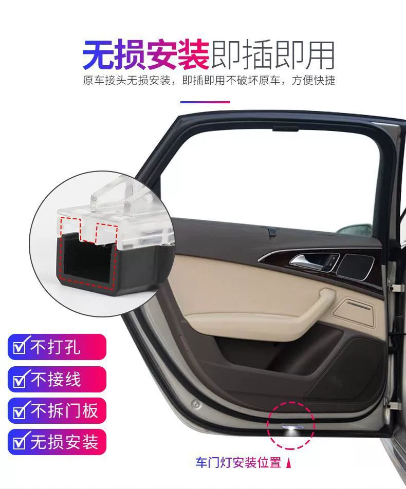 Подходит Wo Erwa без выцветания приветственные огни S60 S90 XC60 V40 V40cc полярная звезда свет проекции двери