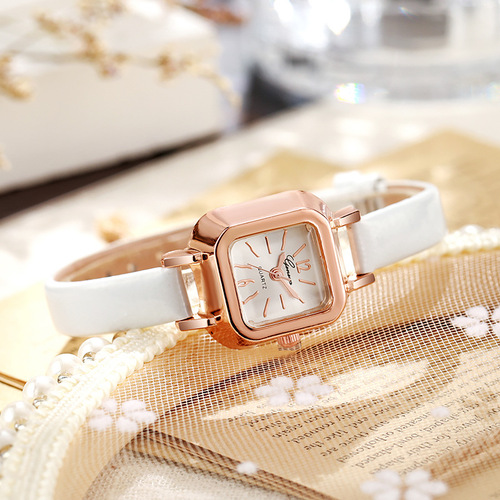 Mini Square Simple Women's Watch, Small Retro Casual Student Watch, Korean Style Thin Strap Fashion Women's Wristwatch