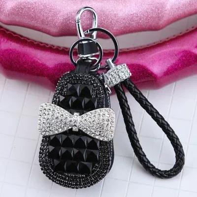 Static Rod/Key Bag | car cartoon universal key - black-key-case-woven-key-chain