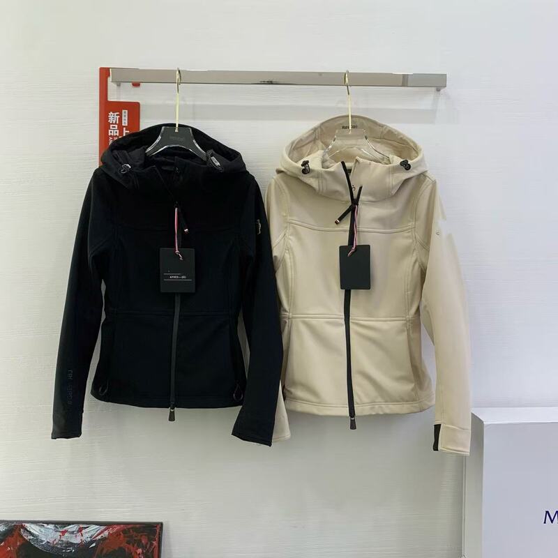 26 New Spring and Autumn Collection: Solid-color, fitted, fleece-lined Korean-style women’s windbreaker, ski jacket, high-quality windproof jacket, softshell, slim fit