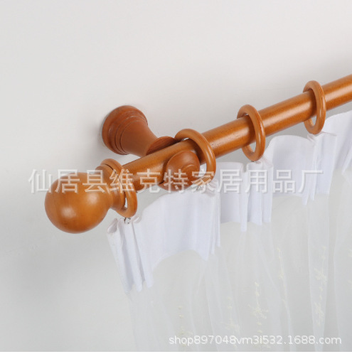 Foreign trade export 19mm/23mm/28mm/35mm solid wood curtain rod Roman Rod
