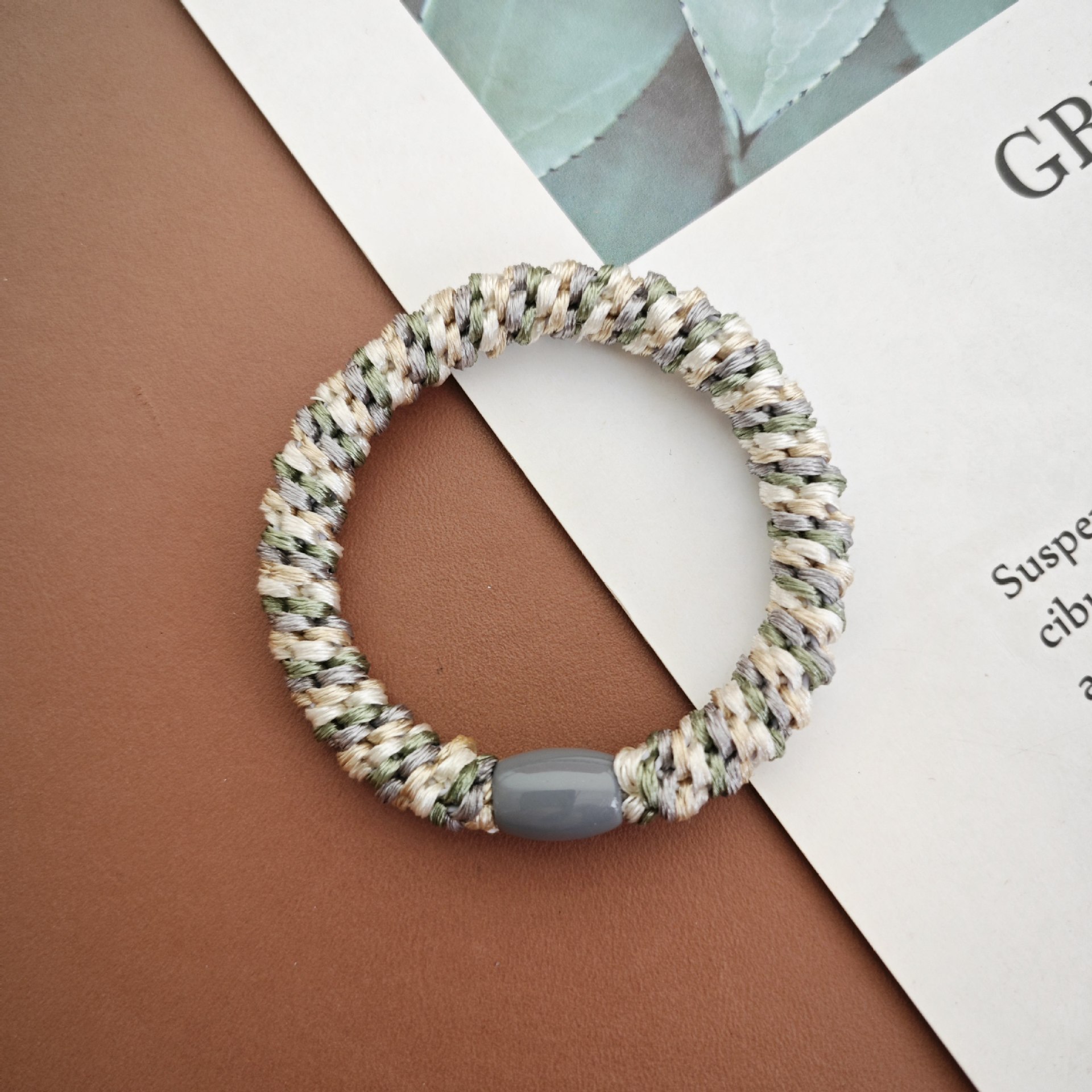 67#샴페인 올리브 그린 퍼플 화이트 배색