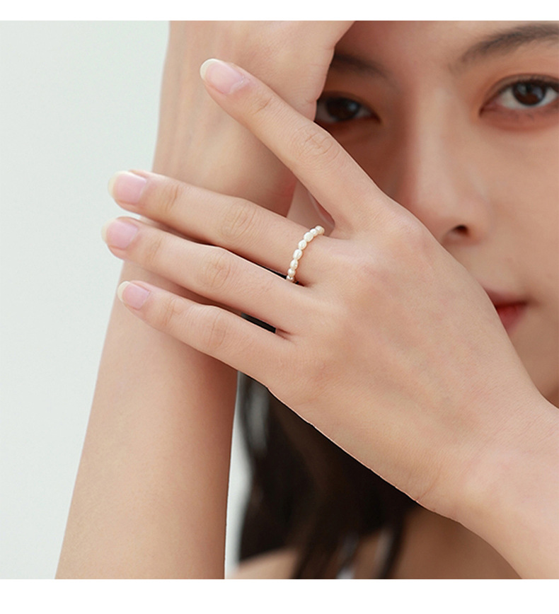 Daily Occasion 1 Piece Fashion Solid Color Pearl Beaded Women's Rings