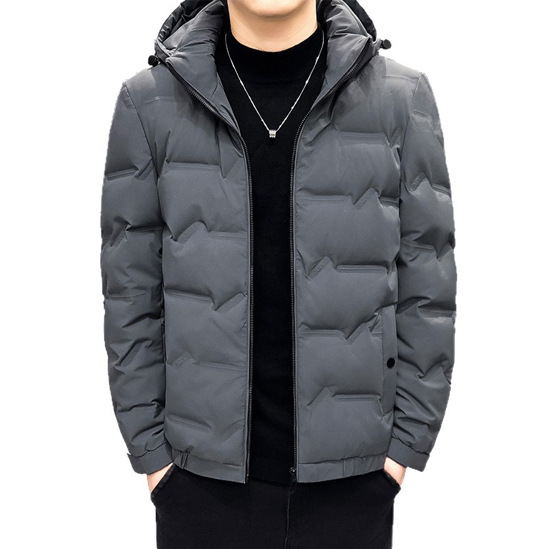 Chaqueta de pluma transfronteriza para hombres con capuzas de invierno más gruesas y cálidas nuevas chaquetas de moda para hombres casuales versátiles chaquetas de ropa de hombre image 6