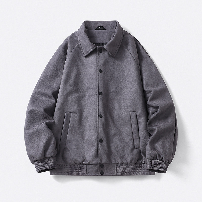 Deerskin Velvet Jacket Men's Spring and Autumn Sports Casual Loose Student Clothes Couple Jacket Men's Lightweight Clothing