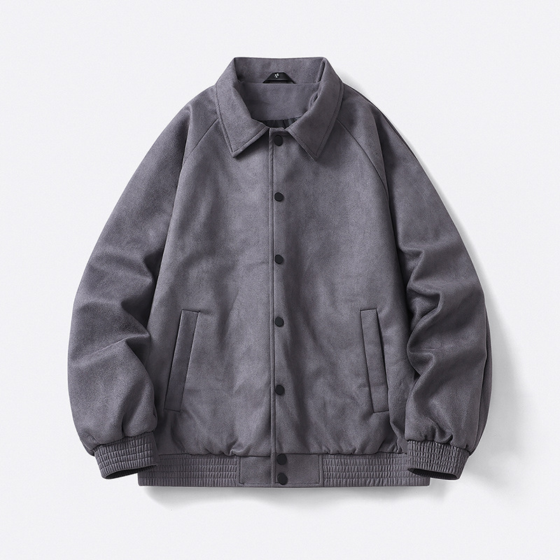 Deerskin Velvet Jacket Men's Spring and Autumn Sports Casual Loose Student Clothes Couple Jacket Men's Lightweight Clothing