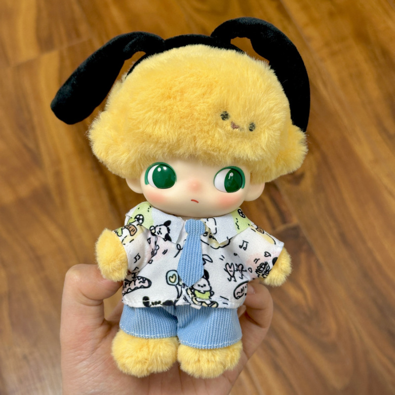 仅娃衣】DIMOO WORLD毛绒挂件衣服娃衣牛仔裤双拼背带裤套装着替|undefined