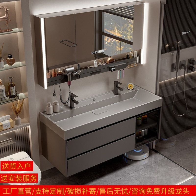 Luxury large and deep integrated basin bathroom cabinet set, bathroom washstand, washbasin, face wash basin, hand washing sink Luxury large and deep integrated basin bathroom cabinet set, bathroom washstand, washbasin, face wash basin, hand washing sink