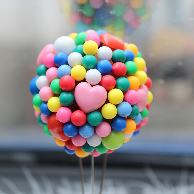 Flying House Travel Notes Creative Flying House Globo Coche de bricolaje Decoración de coche Cute Balloon House Girl Car Interiores