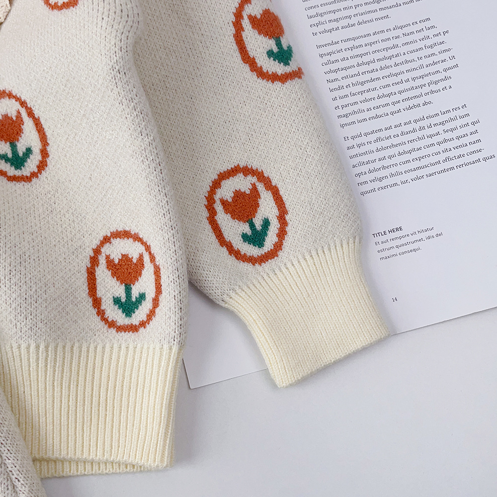 Pull pour enfants, Cardigan tricoté pour filles, ensemble deux pièces, petite robe parfumée, nouvelle collection automne_voghion.com