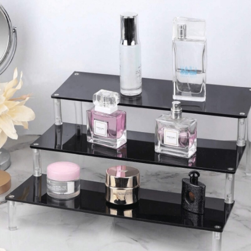 Ladder-Shaped Acrylic Display Stand for Figurines, Desserts, Cosmetics, Supermarket Snacks, and Food Storage Ladder-Shaped Acrylic Display Stand for Figurines, Desserts, Cosmetics, Supermarket Snacks, and Food Storage