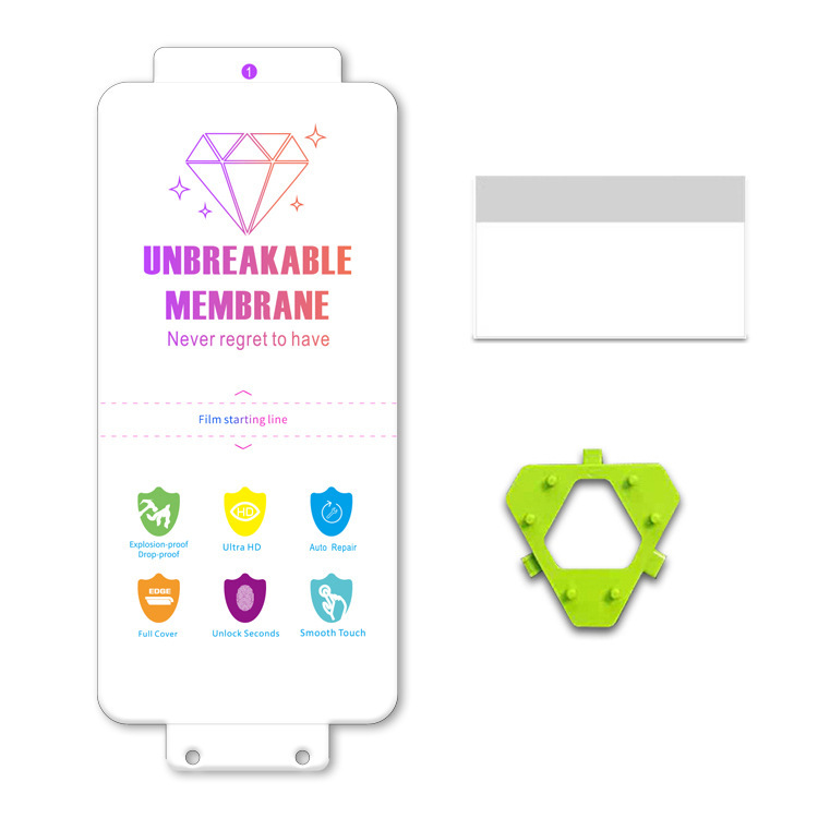 Mayorista pantalla curva sin hornear película UV foto sólida para Huawei Xiaomi OPPOVIVO Glory auto-reparación película de teléfono móvil HD