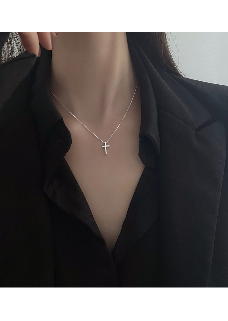 3g Weight Necklace Classification Holiday, Daily Occasion Fashion Simple Style Cross Copper Plating Necklace