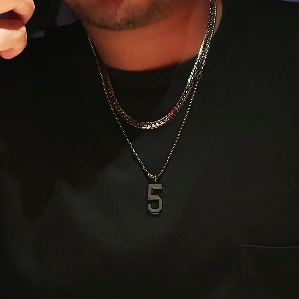 304 Stainless Steel Pendant Material Necklace Classification Hip-Hop Simple Style Solid Color 304 Stainless Steel Polishing 18K Gold Plated PVD Coated Men'S Necklace Men's Chain Necklaces