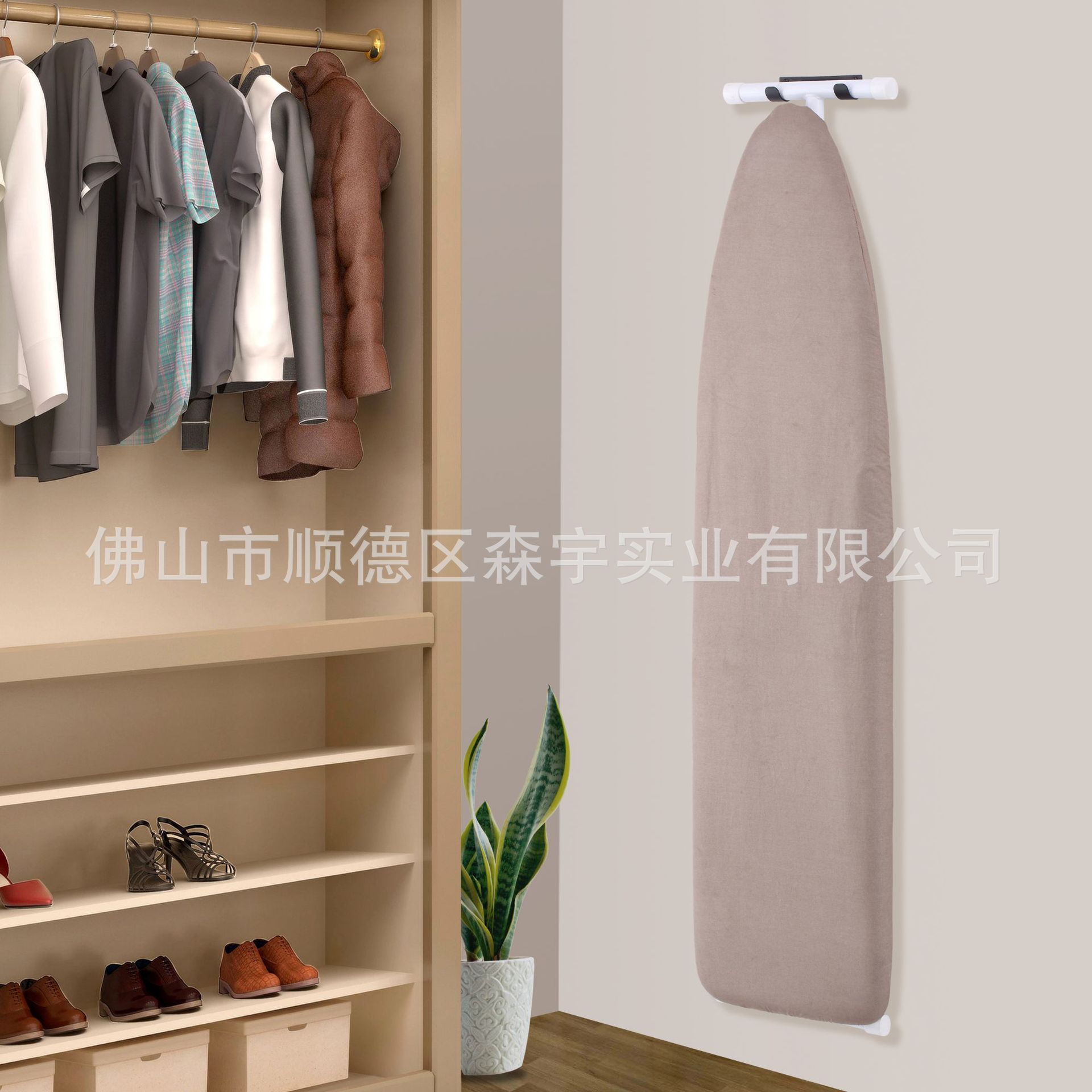 En stock suministro directo de fábrica tabla de planchar gancho estante tabla de planchar estante doble gancho tabla de planchar gancho transfronterizo Amazon estilo