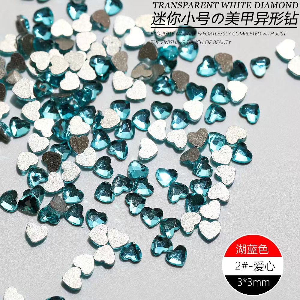 H209-blue flat bottom special shape-love 3.5