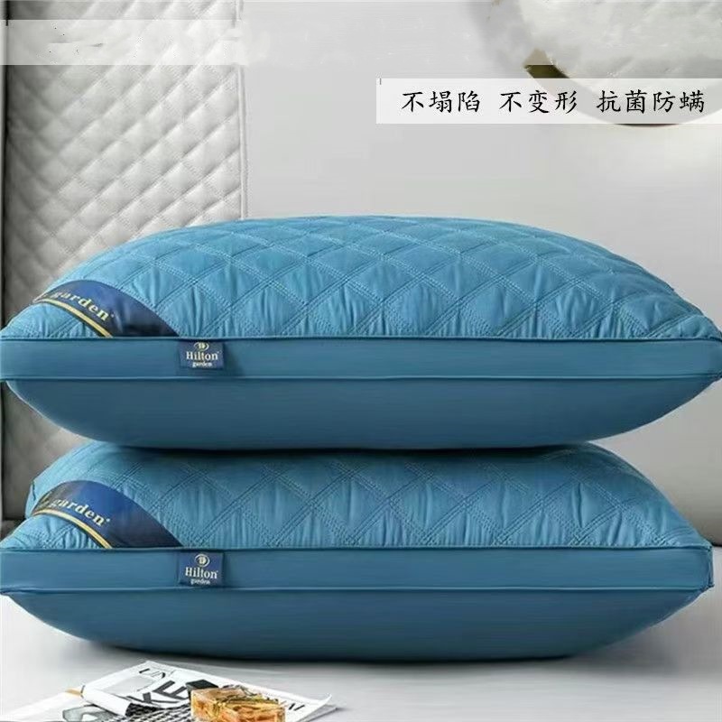 Hilton three-dimensional three-line grid stone blue