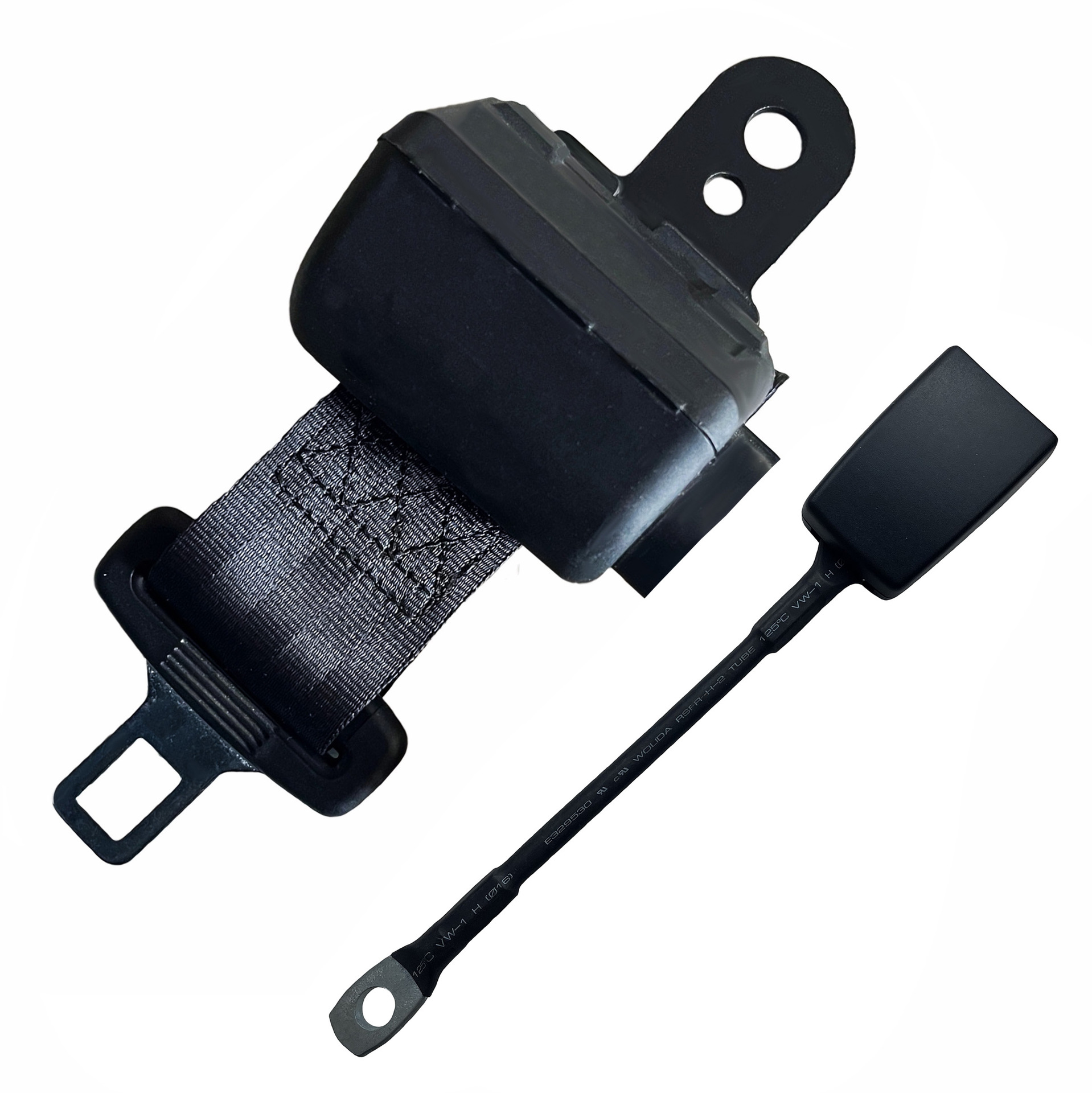 Car seat belt | Ougude Self-Locking for Forklifts - half-retracted-30cm-steel-cable