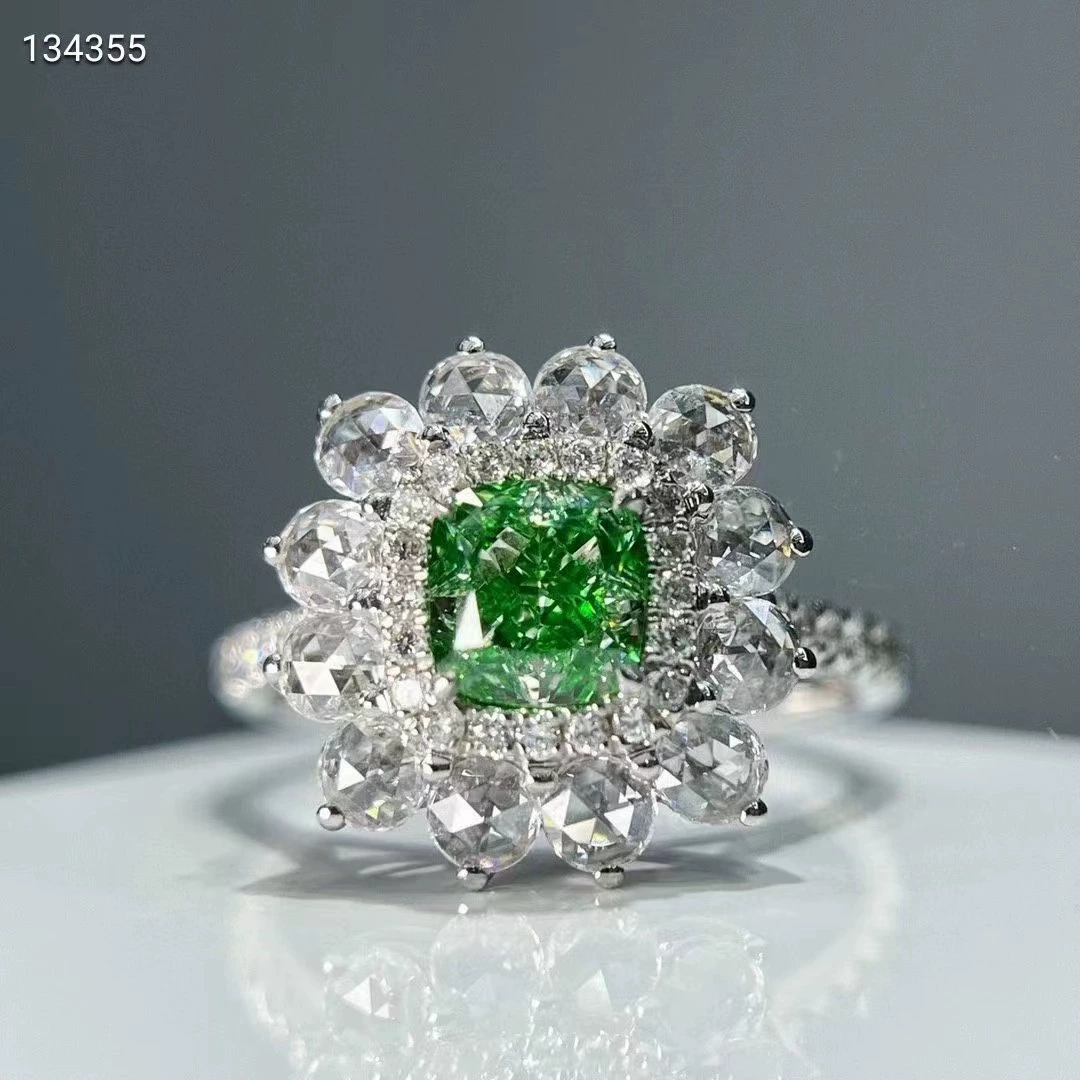 Новая цветочная форма 1.010ct18K золотое кольцо с бриллиантом подвеска двойного назначения Чистота против международного сертификата бриллиантовое кольцо