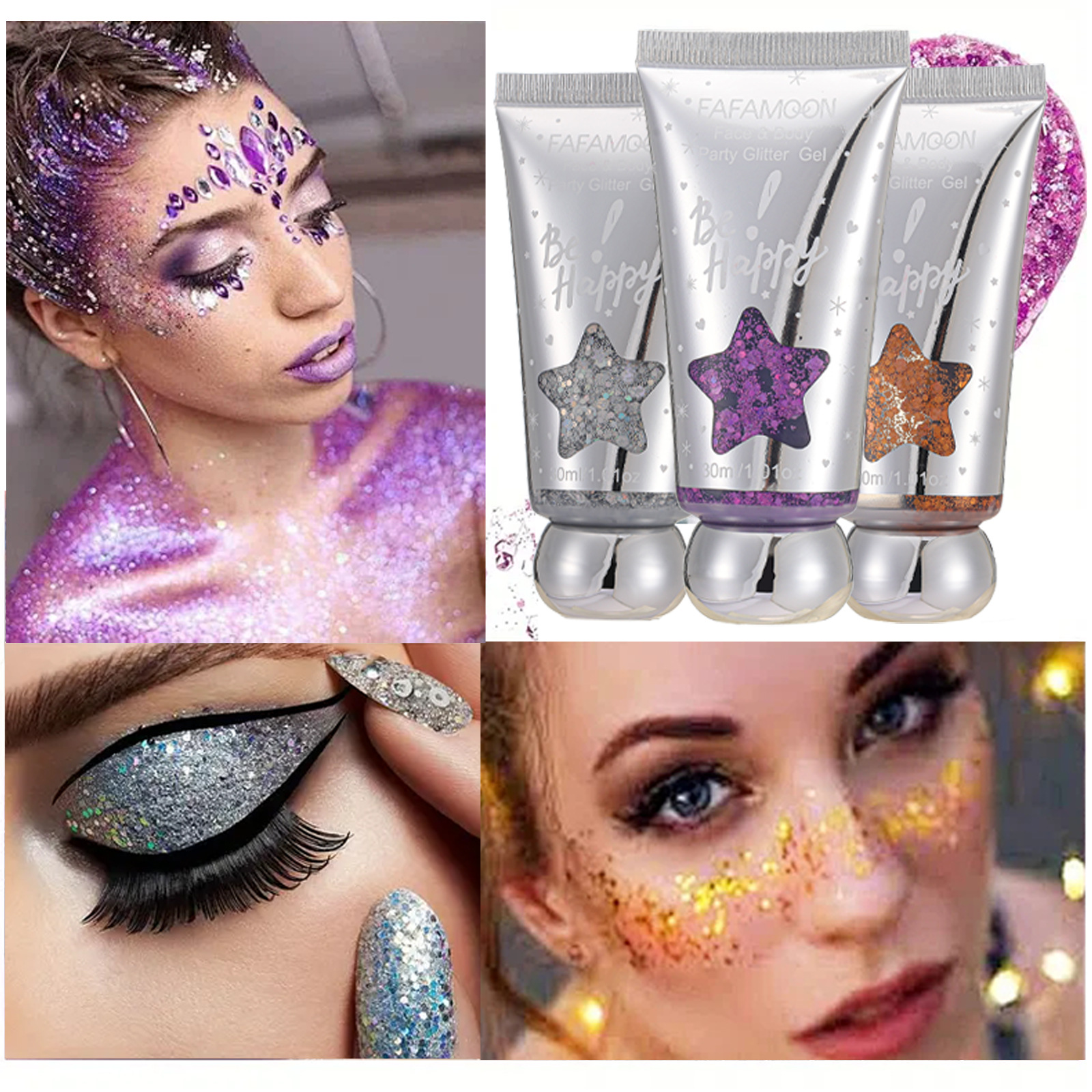Flash Stick Flash Sequins Magic Pearlescent Stage Party Body Hair Cream Cross-border Festival Night Shop Halloween_voghion.com