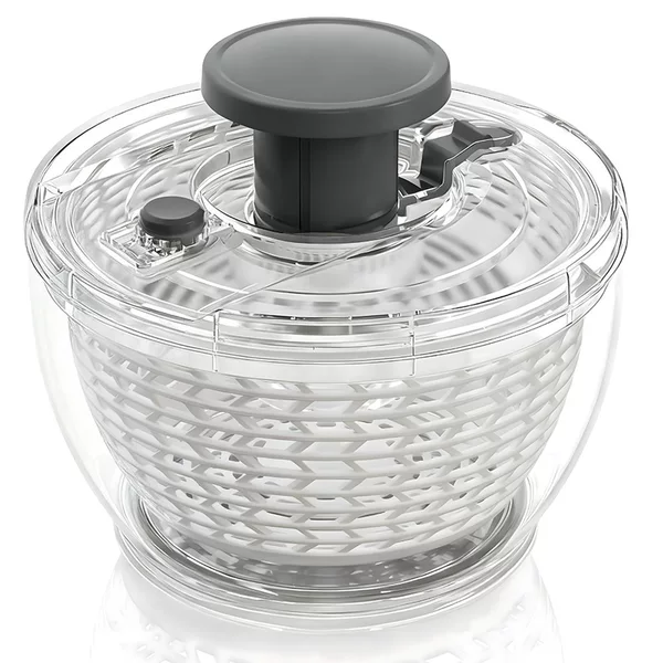 3L Mini Press-Type Vegetable Salad Spinner Transparent Color