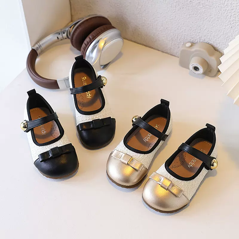 女童鞋子小香风2026春秋新款女孩儿童中大童软底洋气公主小皮鞋