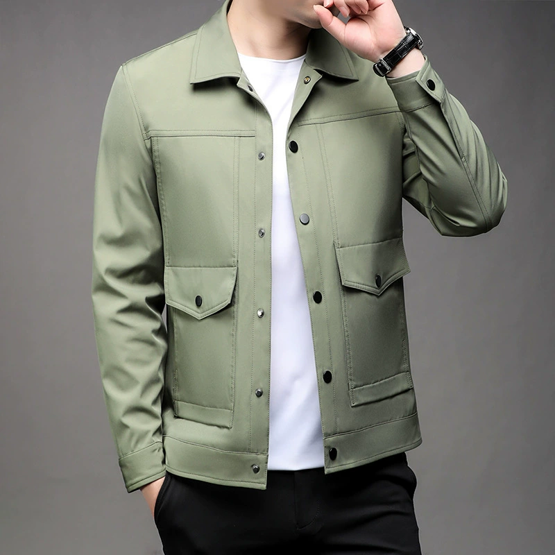 Мужская оптовая папина куртка мужская легкая роскошная молодежная повседневная куртка весенняя минималистская мужская куртка для волос