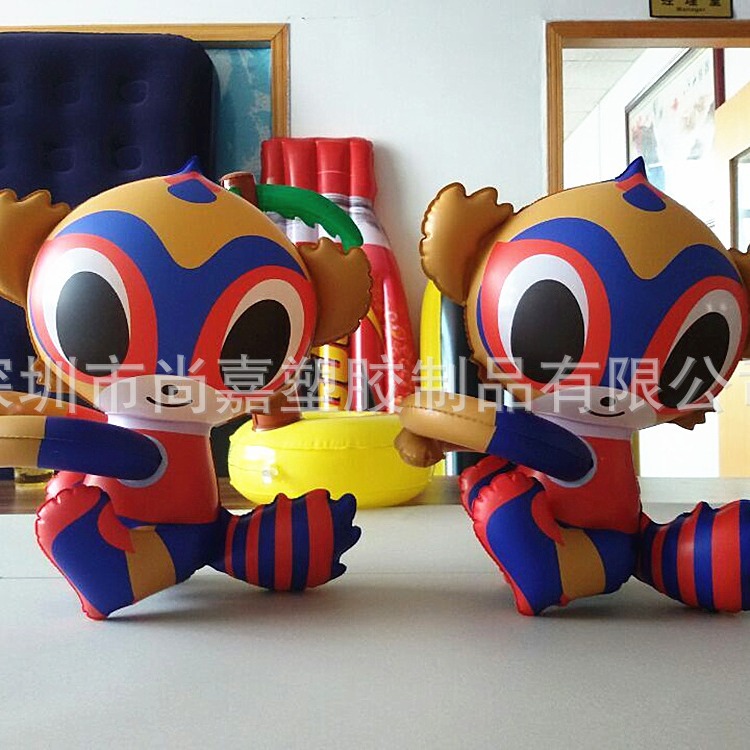 工厂供应PVC充气公仔人偶卡通抱臂抱手玩具生肖吉祥物气模河灯笼