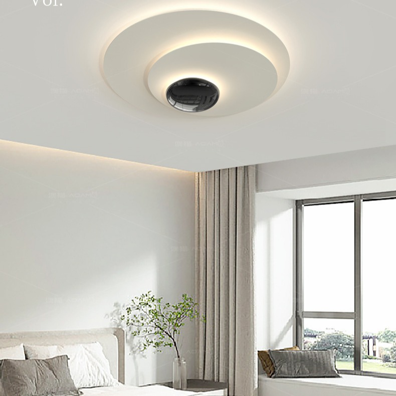 Lámpara de techo creativa y artística moderna, simple y popular, nueva lámpara de dormitorio de estilo crema, lujo y sensación de alto nivel