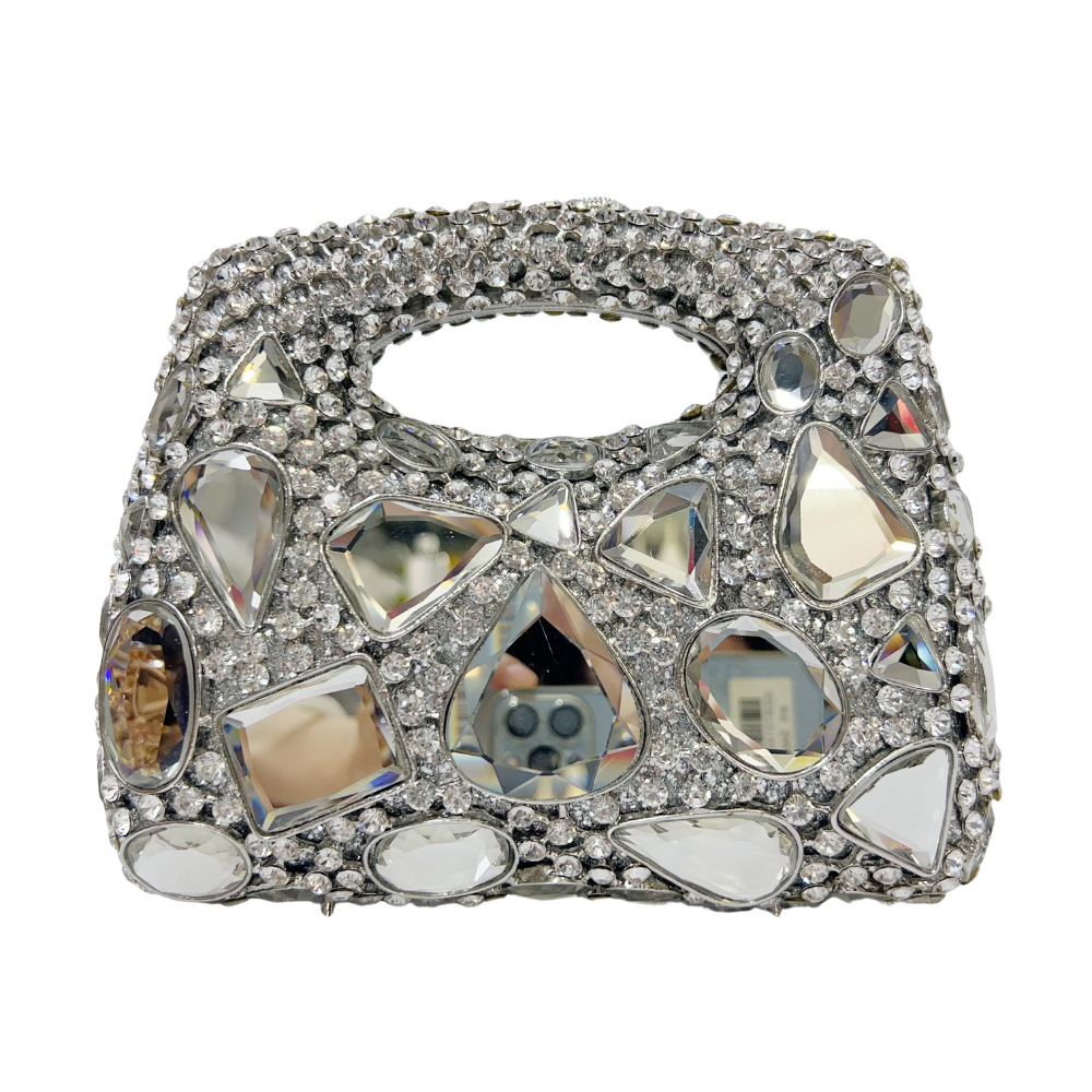 Estrictamente elegido Stone clutch bag nuevo tipo de bolso de diamantes de vidrio bolso de mano de cena bolso de mujer