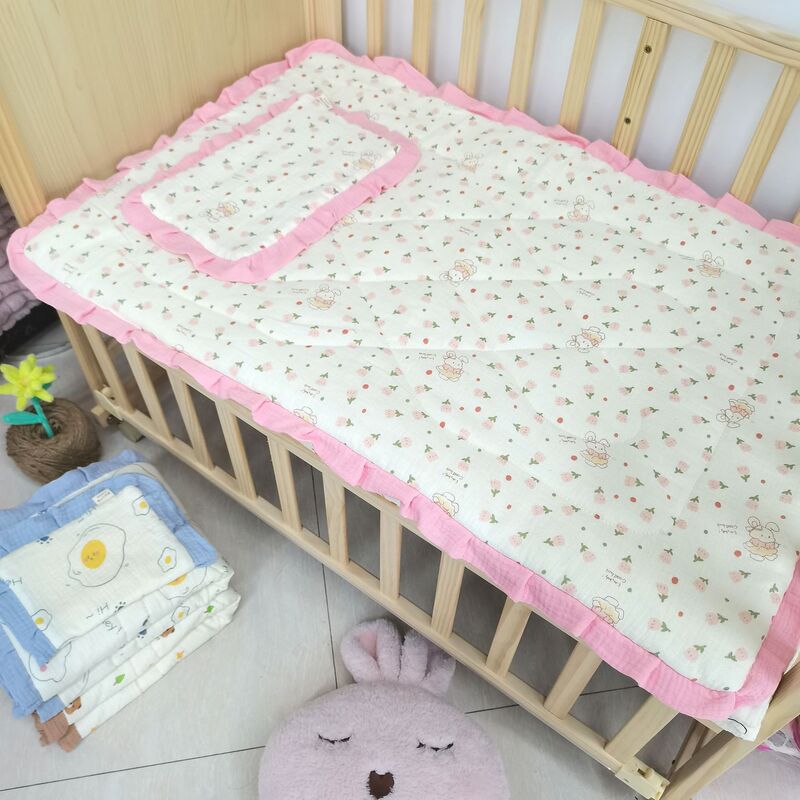 Baby Bed Mattress, Bean Velvet Small Mattress, Autumn and Winter Cotton Mattress, Washable Baby Kindergarten Nap Thick Mattress, Pure Cotton