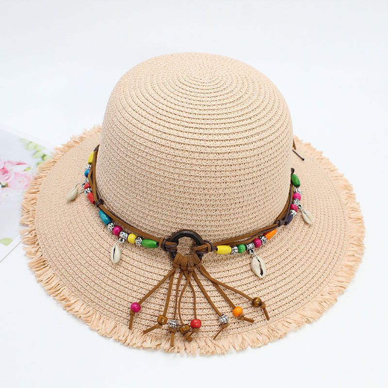 Women's Vacation Solid Color Big Eaves Straw Hat display picture 2