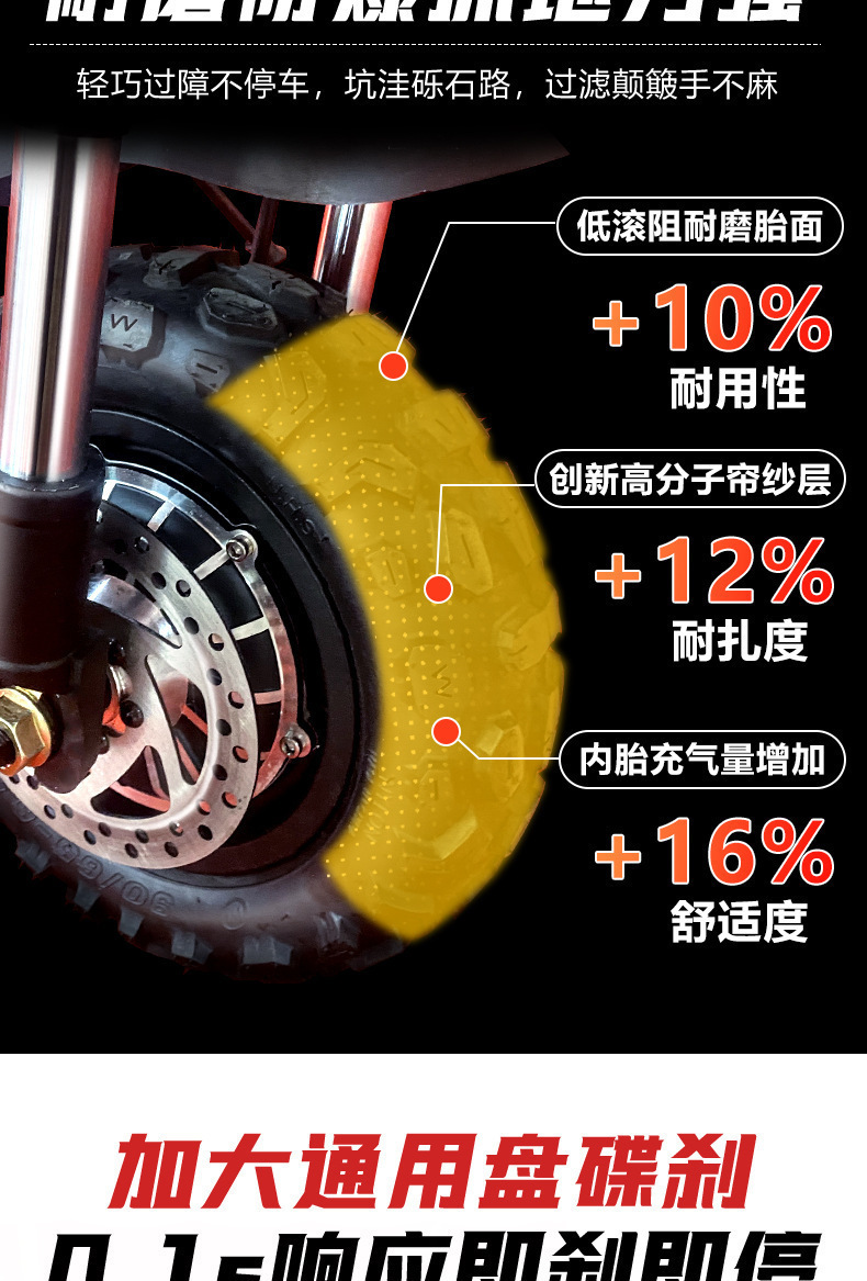 11inch Vacuum Tire Folding Electric Scooter Off-Road Aluminum Alloy Electric Scooter Two-Wheel Dual-Drive Mobility Vehicle