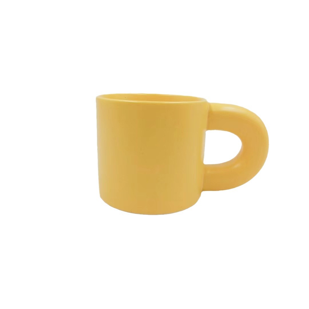 Nuevo 8.5 * 8cm 310ml taza de cerámica de orejas grandes taza de leche taza de desayuno taza de pareja