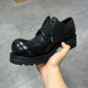 Roof niche ghost Emperor Goodyear soft horse leather derby shoes washed retro leather shoes genuine leather loafers