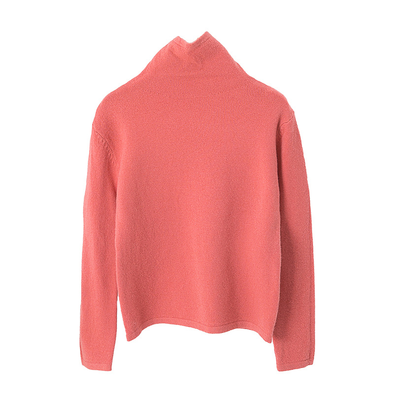 Suéteres infantiles al por mayor, prendas de punto para niñas, ropa infantil para otoño e invierno, camiseta de cuello alto de imitación de cachemira, cálida y bonita para niños pequeños.